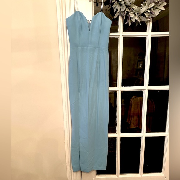 REVOLVE, Amanda Uprichard, CHERRI GOWN, worn once. Size: XS, Color: Pacific - Picture 3 of 9